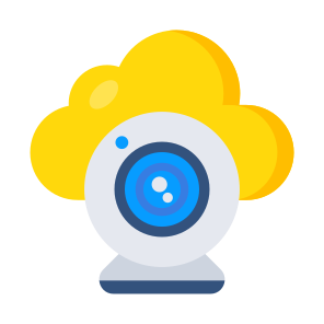 Cloud Webcam, Cloud Cam, Live Camera, Cloud Computing, Cloud Technology, icon