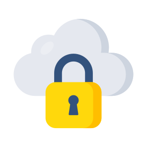 Locked Cloud, Cloud Security, Cloud Protection, Secure Cloud, Cloud Safety, icon