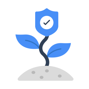 Secure Growth, Secure Planting, Plant Security, Plant Protection, Plant Safety icon