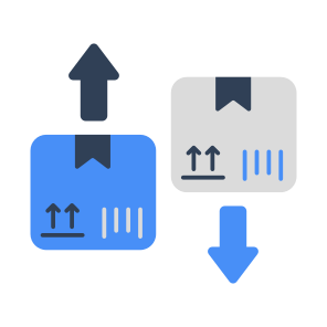 Parcel Exchange, Parcel Transfer, Package Transfer, Package Exchange, Logistic Delivery C icon