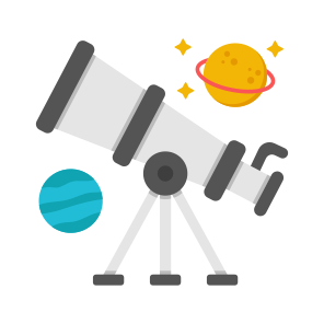 Telescope, Space, Universe, Lab, Science, icon