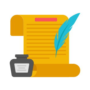 Vintage Writing, Retro Writing, Feather Writing, Quill Pen, Ink icon