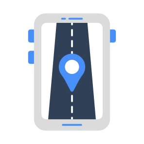 Mobile Road Location, Direction, Gps, Navigation, Geolocation icon