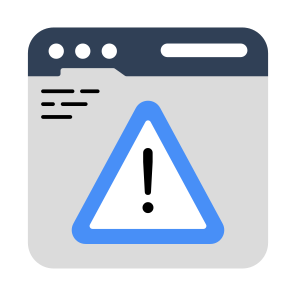 Web Error, Web Alert, Web Warning, Web Caution, Website Error icon