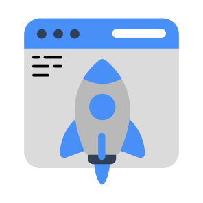 Web Launch, Startup, Commencement, Initiation, Mission, icon