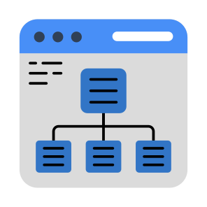 Web Sitemap, Flowchart, Flow Diagram, Web Hierarchy, Web Algorithm icon