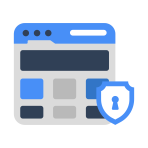 Website Security, Website Protection, Encrypted Website, Web Safety, Web Security icon