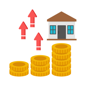Real Estate Value, Home Value, House Value, Property Value, Home Growth icon