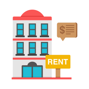 Rent Board, Roadboard, Signboard, Guideboard, Building For Rent, icon