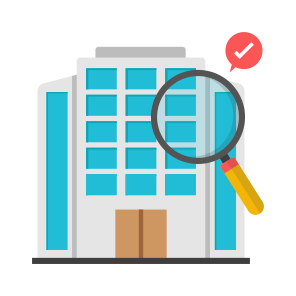 Search Building, Building Analysis, Real Estate, Property, Find Building, icon