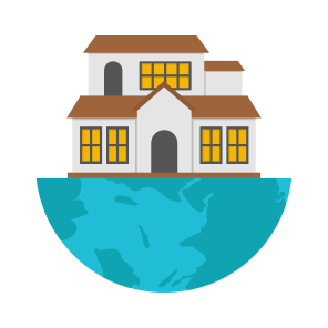 Urbanization, Global Home, Global House, Homestead, Residence icon