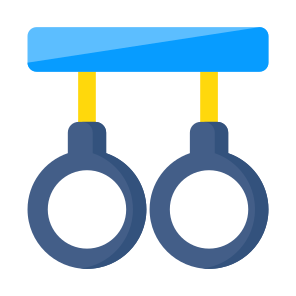Gymnastic Rings, Gym Equipment, Gym Instrument, Gym Tool, Olympic Rings icon