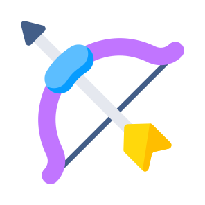 Hitting Game, Archery, Bow And Arrows, Target Game, Sports icon
