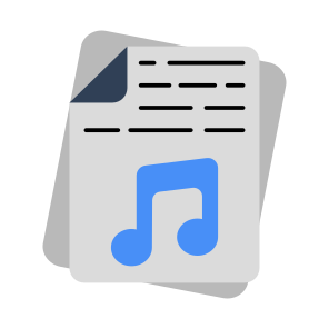 Music File, File Format, Filetype, File Extension, Document icon