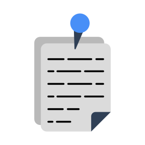 Pushpin Document, Pushpin Doc, Archive, File, Papers icon