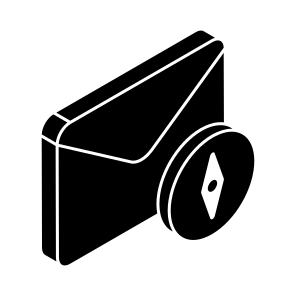 Mail Compass, Email, Correspondence, Letter, Envelope icon