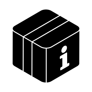 Parcel Info, Package Info, Carton, Box, Logistic icon