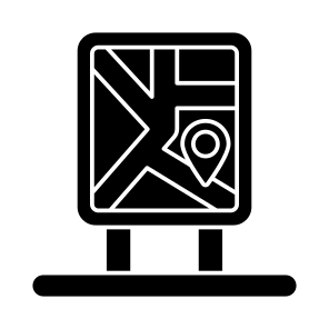 Location Boards, Direction Board, Roadboard, Signboard, Info Board, icon