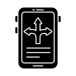 Mobile Directional Arrows, Navigation Arrows, Pointing Arrows, Arrowheads, Location Arrows icon