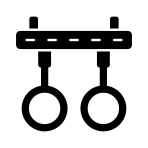 Gymnastic Rings, Gym Equipment, Gym Instrument, Gym Tool, Olympic Rings icon