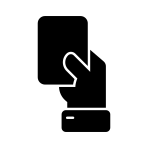 Penalty Card, Red Card, Referee Card, Punishment Card, Giving Cards icon