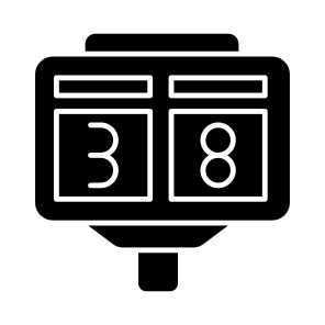 Scoreboard, Scorecard, Score Display, Score Counter, Digital Scores icon