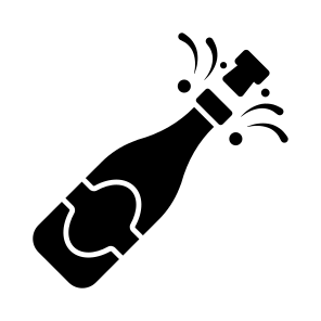 Splashing Bottle, Party, Popping Cork, Wine, Whisky, icon