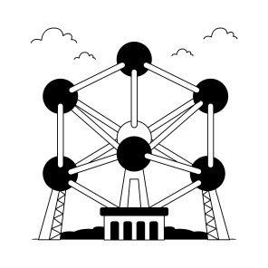 Landmark, Monument, Building, Architecture, Atomium icon