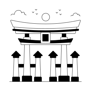 Landmark, Monument, Building, Architecture, Itsukushima Shrine icon