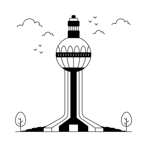 Landmark, Monument, Building, Architecture, Jeddah Light icon