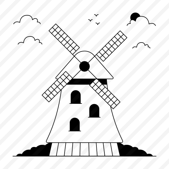 Landmark, Monument, Building, Architecture, Kinderdijk Windmills preview