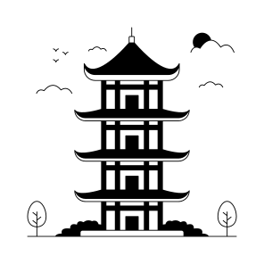 Landmark, Monument, Building, Architecture, Mt Fuji Temple icon