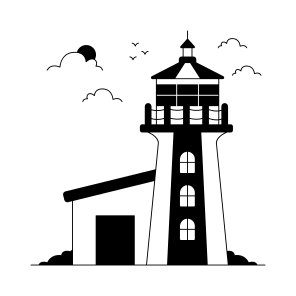 Landmark, Monument, Building, Architecture, Peggys Point Lighthouse icon