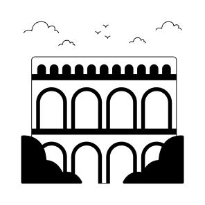 Landmark, Monument, Building, Architecture, Pont Du Gard icon