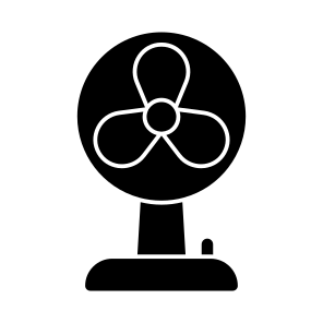 Table Fan, Cooling, Household Accessory, Home Appliance, Electronic icon