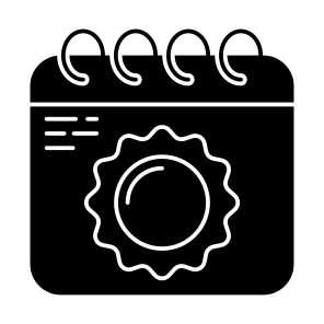 Summer Season, Summer Calendar, Daybook, Almanac, Schedule icon