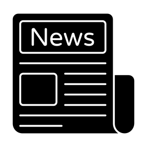 Business News, Newspaper, Newsletter, Print Media, Folded Paper icon