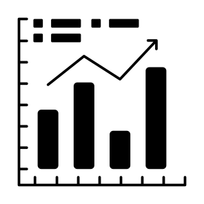 Data Analytics, Infographic, Statistics, Growth Chart, Growth Graph icon