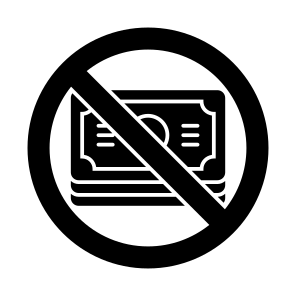 No Cash, No Money, Money Ban, Stop Money, Cash Forbidden icon