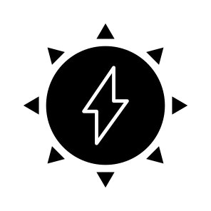 Solar Power, Solar Energy, Solar Electricity, Electric Bolt, Power Bolt icon