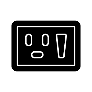 Switchboard, Electric Button, Receptacle, Power Socket, Electric Outlet icon