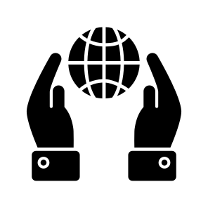 Global Care, Earth Care, Planet Care, Worldwide Care, Universe Care icon