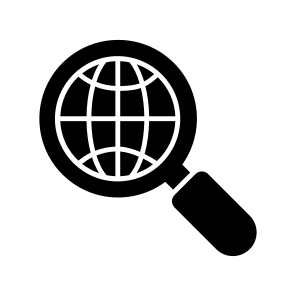 Global Research, Search Globe, Global Analysis, Global Exploration, Worldwide Research icon