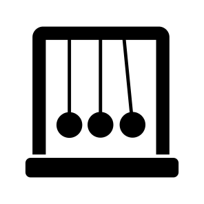 Newton's Cradle, Pendulum, Momentum Device, Physics Tool, Lab Apparatus, icon