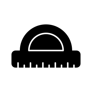 Protractor, Geometry Tool, Geometry Equipment, Stationery, Scale icon