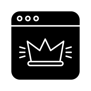 Premium Website, Premium Webpage, Crown Website, Best Website, Best Webpage icon