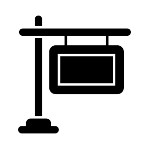 Roadboard, Signboard, Info Board, Hanging Board, Information Board icon