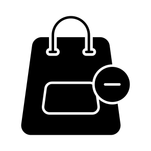 Shopping Bag, Tote, Jute, Commerce, Remove From Bag icon