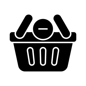 Shopping Basket, Shopping Bucket, Remove From Basket, Commerce, Remove From Bucket icon