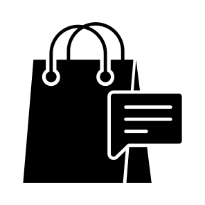 Shopping Chat, Shopping Communication, Shopping Conversation, Shopping Discussion, Shopping Message icon